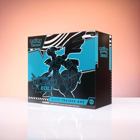 Pokémon TCG Scarlet & Violet Black Bolt Elite Trainer Box displayed on a clean studio background